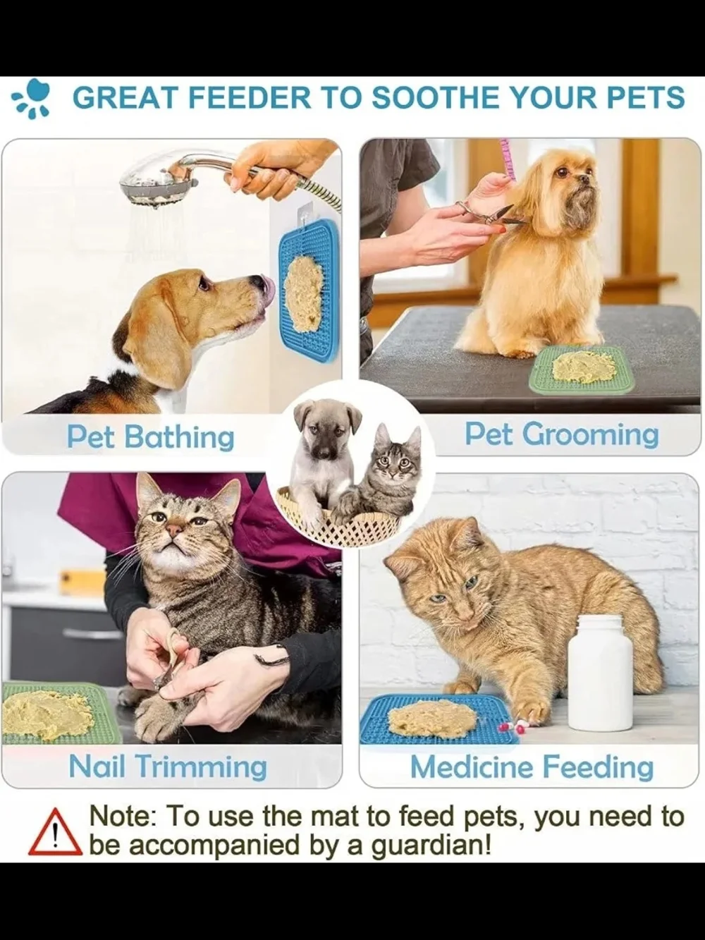 Zonopy Pet Slow Feeder Mat - Light Blue